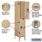 Salsbury Industries Wardrobe Locker, 12 in. W x 15 in. D, Tan 62155TN-U